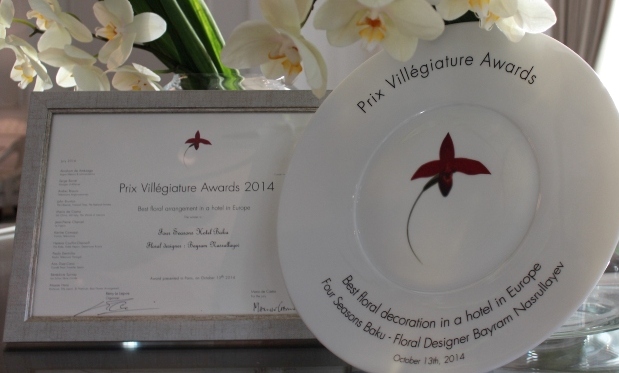 "Avropa otelləri arasında ən yaxşı çiçək dizaynı”- "Four Seasons Hotel Baku" qalib oldu
