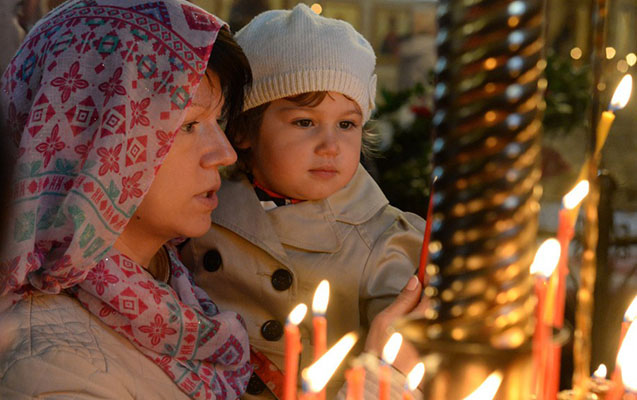 Bakı pravoslavları Pasxa bayramını belə qeyd etdi - FOTOLAR