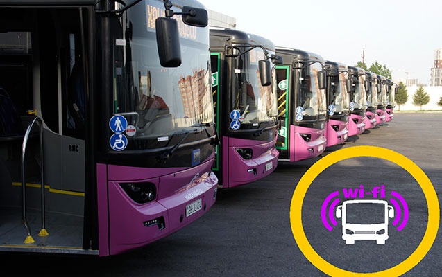 Bakıda bu avtobuslarda - PULSUZ Wi-Fi