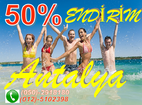Antayanın bütün otellərinə - 50% endirim 