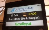 Bakı-Barselona-Bakı marşrutu üzrə ilk birbaşa aviareys həyata keçirilib